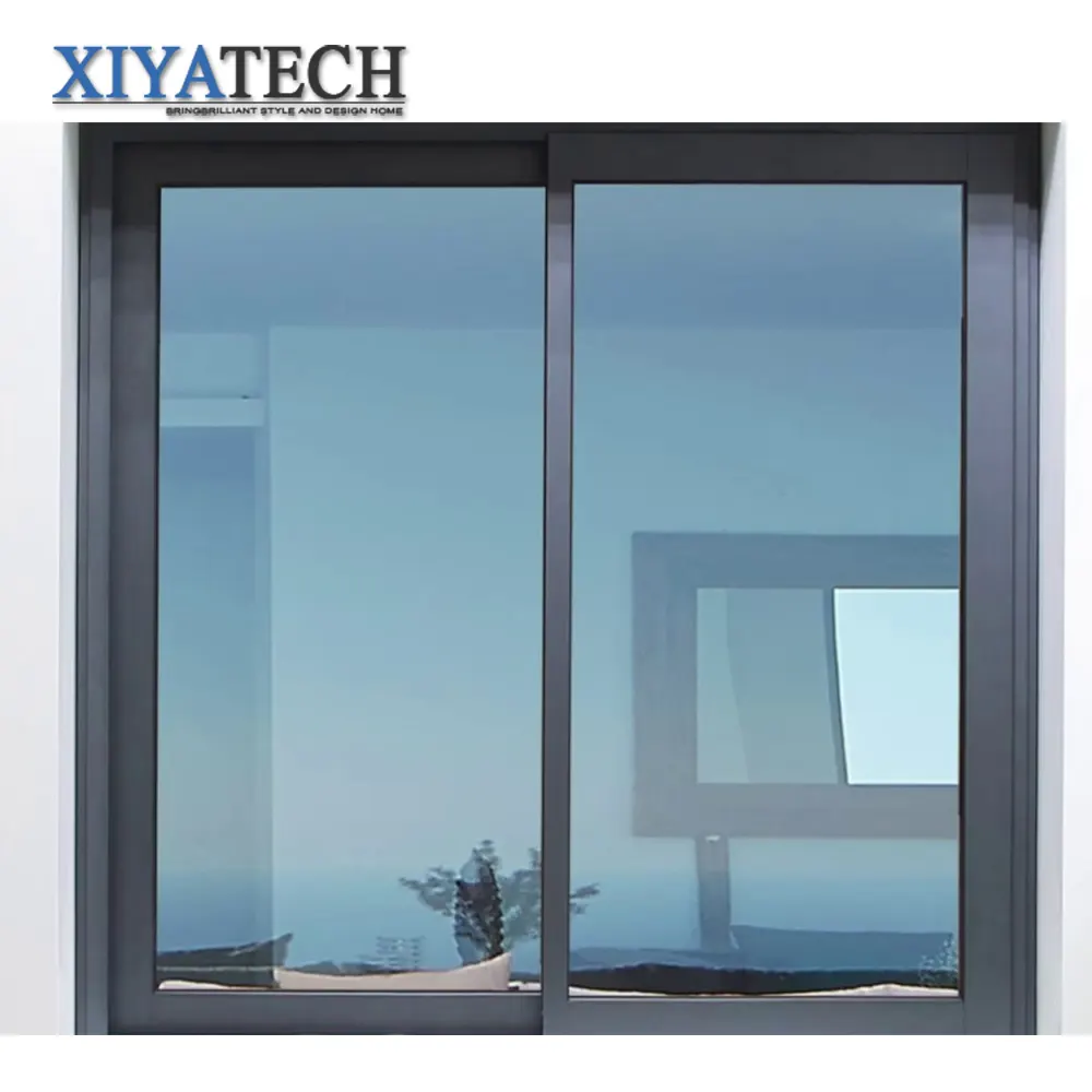 XIYATECH Modern Design Customized Sliding Windows Door System Double Glass Hurricane Impact Aluminium Sliding Window