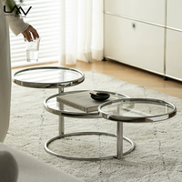 Meubles de table basse de luxe pour salon design créatif table basse pour hôtel villa avec cadre en métal et dessus en verre