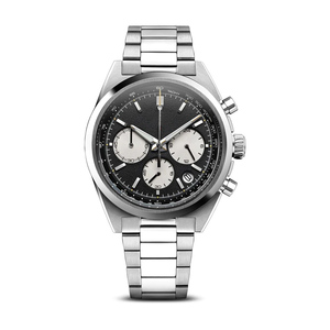 Reloj de cuarzo cronógrafo clásico de lujo para hombre con banda luminosa de acero inoxidable pantalla de fecha diamante Cartoona diseño bajo MOQ - Product Image 4