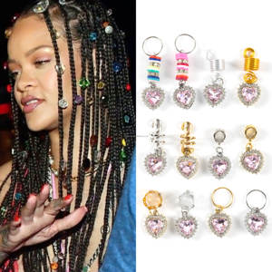 Nouveau beauté mousqueton alliage cheveux breloques tresses accessoires cristal cheveux <span class=keywords><strong>bijoux</strong></span> pour dreadlocks décoration <span class=keywords><strong>bijoux</strong></span> cheveux pendentif - Product Image 1