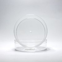 Boîte ronde transparente en plastique rigide