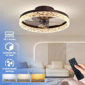 Luxe Moderne 5 Blades Led Plafondventilatoren Dc Motor Beste Thuis Afstandsbediening Metaal & Acryl Licht Metaal & Acryl Lichaam - Product Image 5