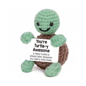 Hot Selling Handmade Crochet Emotional Support <b>Turtle</b> Decoration Popular Positive Animal Emotion Novelty Gifts for Emotional - Product Image 1