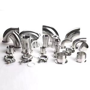 Fitting Pipa Saniter Stainless Steel SS 304 316 untuk Industri Susu, Sambungan Tri <span class=keywords><strong>Clamp</strong></span> Dilas, Adaptor Berulir/Ferrule/Kopling/Konektor/<span class=keywords><strong>Nipple</strong></span> - Product Image 2