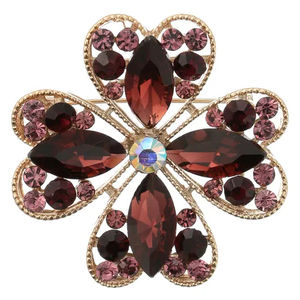 Broche en forma de trébol de cuatro hojas, adecuado para accesorios de ropa, broche de estilo moderno y a la moda. - Product Image 3