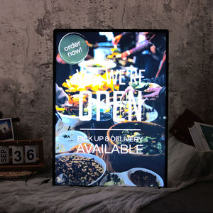 Cajas de Luz Delgadas de Vidrio Templado Personalizadas de 60x80 con Marco de Aluminio para Menús, Pósters y Publicidad - Product Image 4