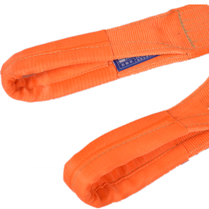 헤비 듀티 10T 고강도 폴리에스터 웨빙 슬링 두 개의 평면 눈 유럽 표준 EN1492-1:2000 준수 5:1 7:1 안전 - Product Image 3