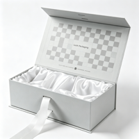 Boîte d'emballage de luxe en carton pour extensions de cheveux et perruques, personnalisable avec logo, boîte cadeau magnétique pour perruques