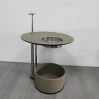 Table d'appoint en métal noir et doré