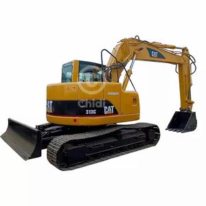 รถแบคโฮ14ตันสำหรับ313C รถขุดไฮดรอลิคตีนตะขาบชนิดใช้พร้อมปั๊มกระปุกเกียร์เครื่องยนต์ - Product Image 1