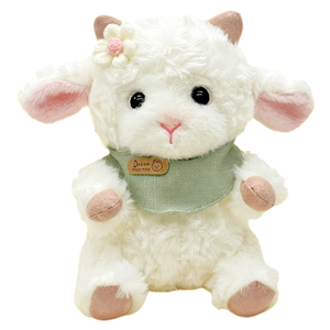 Oveja de Peluche de Lana Blanca con Cara Negra en Contraste, Cuerpo Redondo y Voluminoso, Pelo Rizado, Animal de Peluche Rústico para Decoración de Mesa del Hogar - Product Image 5