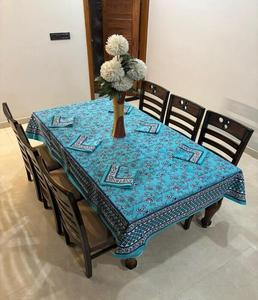 Elegante Juego de Manteles de Algodón para Mesa de Comedor con 6 Servilletas, Ideal para Comidas Festivas, Fiestas, Celebraciones, Banquetes de Boda, Uso en el Hogar y la Cocina - Product Image 3