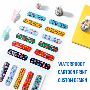 OEM Custom Logo Wound Dressing Strip Cartoon Adhesive Bandage Promotional Medical Supplies Band Aid For Corporate Wellness Gift