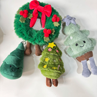 Porte-clés en peluche Joyeux Noël, mascotte décorative, accessoires de sac cadeau, breloques, porte-clés en peluche pour la décoration intérieure