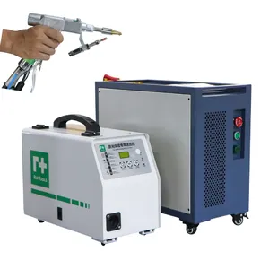 Máquina de limpieza 3 en 1 de soldadura láser para Mini refrigeración por aire portátil para Metal 1000W 1500W 2000W soldador de limpieza láser para raytools