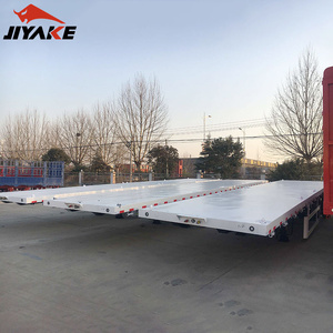 13 metros de longitud 40 pies contenedor de transporte <span class=keywords><strong>remolque</strong></span> de cama plana 3 ejes semirremolque de cama plana usado para la venta - Product Image 5