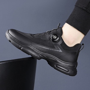 Chaussures de randonnée d'hiver pour hommes, bout rond, tige synthétique, doublure en fausse fourrure, semelle extérieure en caoutchouc, semelle intermédiaire en EVA, semelle épaisse isolante, pour l'extérieur - Product Image 2