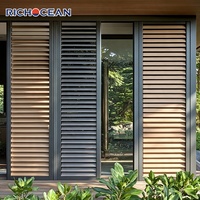 Fenêtre à persiennes en aluminium RICHOCEAN, à haute efficacité énergétique, isolation thermique, ventilation, pare-soleil, persiennes résistantes aux intempéries