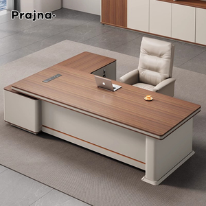 Escritorio ejecutivo, muebles de oficina de lujo, escritorio de madera para ordenador, mesa de trabajo para ordenador de oficina, hogar y oficina - Product Image 3