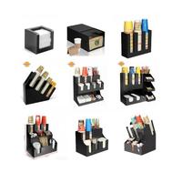 Distributeur de gobelets en acrylique commercial, support de comptoir pour gobelets jetables, rangement pour gobelets à café pour restaurant et cuisine