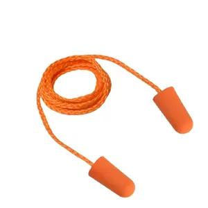 SNR 38dB di riduzione del rumore di isolamento acustico di protezione dell'udito tipo di Nylon PVC cavo di sicurezza PU tappi per le orecchie