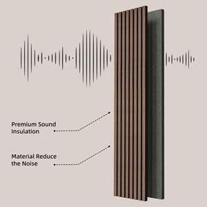 パーソナライズされたカラフルな木製スラット音響パネル装飾音響パネル内部天井壁用防音 - Product Image 3