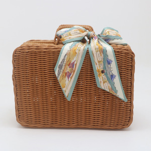 Hot Sale Umwelt freundliche PP Kunststoff Rattan Aufbewahrung boxen Hand gewebte Baumwolle Falt rechteck Vintage Style Küche Outdoor Camping - Product Image 6