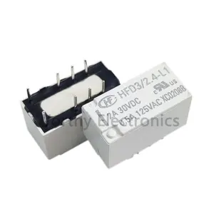 HFD3/2.4-L1 DIP 8PIN 2A 30VDC 0.5A 125VAC componente eletrônico do módulo do relé do sinal eletromagnético