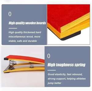 Tapis de gymnastique incurvé à ressorts haute densité 2-9 Spring, avec base antidérapante pour une atterrissage souple, idéal pour les gymnases scolaires et à domicile - Product Image 4