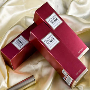Custom Folding Cardboard Box Toner Skincare <b>Packaging</b> Box Gold Foil Stamping High-End Rectangle 375g Paper Box - Product Image 2