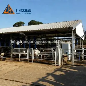 Prefab Metal Steel Construction Cow Farm Building / Cattle House / Heifer Barn