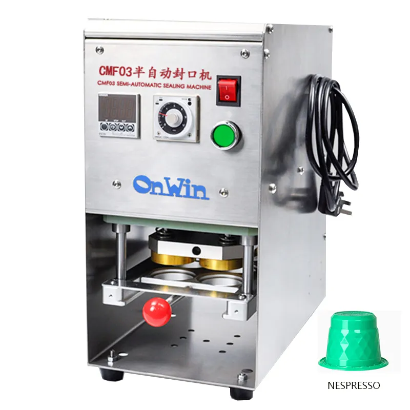 Precio de distribución de fábrica, pequeña máquina Manual de sellado térmico de cápsulas de café de plástico Nespresso para la mayoría de las tazas