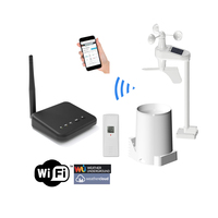 WS0102 WLAN-Wetterstation mit individuellen Temperatur-, Feuchtigkeits-, Regen- und Windsensoren, kompatibel mit Wunderground Weathercloud