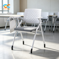 Chaise d'entraînement ergonomique avec tablette d'écriture pour salles de classe, robuste, pliable, en métal durable, directement du fabricant