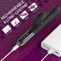 Verbesserte Dehnungs- und Massage-Technik für Liebhaber: 5-Gang-Schaltung + 10-Frequenz-Fernbedienung, Multi-Speed-Vibration, USB