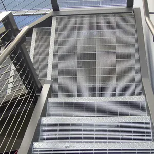 مصنع توريد المداس الفولاذية في الهواء الطلق مجلفن المعادن الضلادة درجات الدرج الفولاذية للفكريات الصناعية درجات الهروب من الحريق