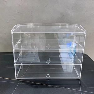 <span class=keywords><strong>Acrylic</strong></span> Pastry hiển thị trường hợp bánh Countertop hiển thị trường hợp bán lẻ hiển thị truy cập rõ ràng kệ - Product Image 3