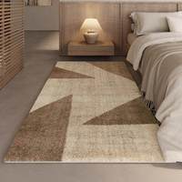 Schlafzimmer-Bettvorleger, Wohnzimmer-Sofa-Teetisch-Teppich, Kunstkaschmir, gewebtes geometrisches Muster, rutschfeste Matte, Balkon-Schwimmteppich