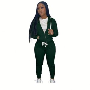 Conjunto Deportivo de Dos Piezas para Mujer, Pantalones Joggers y Sudadera con Capucha, Venta al Por Mayor - Product Image 4