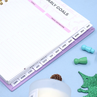 Carnet de planification mensuelle personnalisé avec couverture rigide en tissu PVC et reliure spirale – Cadeau idéal pour les fournitures de bureau