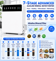 Purificateur d'eau par osmose inverse mural, filtration en 5/6/7 étapes, alcalin et minéral, machine de filtration d'eau pour la maison