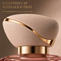 Flacon de parfum en verre rose de luxe avec logo personnalisé, col serti, bouchon haut de gamme, emballage de parfum haut de gamme