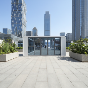 Casa Contenedor Cuadrada Tipo Cabaña <span class=keywords><strong>Apple</strong></span> de 5.8 Metros, Aislada, Transpirable, Reforzada, Integrada, con Estructura de Acero Prefabricada, Juego Completo, CE - Product Image 1