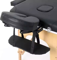 Fabrik-Großhandel Verstellbare Tragbare Wasserdichte Leder-Klappbare 3-Teilige Holz-Schönheitssalon-Spa-Wimpern-Massageliege