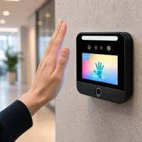 GSM 4G SIM 卡 WiFi 云 API 生物识别掌静脉面部识别考勤系统，带备用电池