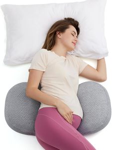 Almohadas de <span class=keywords><strong>embarazo</strong></span> de doble cara desmontables y ajustables para dormir refrescantes para mujeres embarazadas estómago de espalda - Product Image 1
