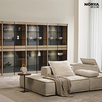 Canapé d'angle modulaire en tissu NORYA, moderne et confortable, avec fonction massage, suite de salon personnalisée de luxe pour hôtel et salon