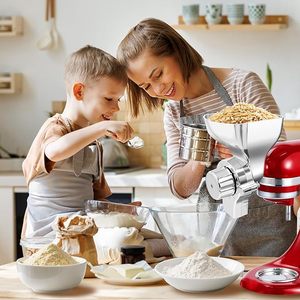 KitchenAid Accessoire pour batteur sur socle Moulin à grains en métal pour broyer les grains secs non gras Grains de café Avoine Autres céréales Aide de cuisine - Product Image 4