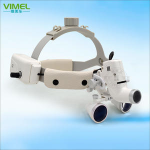 Loupe médicale portable 3,5X avec éclairage LED, lentille binoculaire en verre, loupe à fixation sur la tête en plastique - Product Image 1