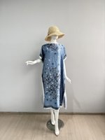 Kaftans pour adultes respirants, en polyester soyeux, amples, imprimés de motifs floraux, longs, de style africain, robes décontractées pour l'été, directement de l'usine